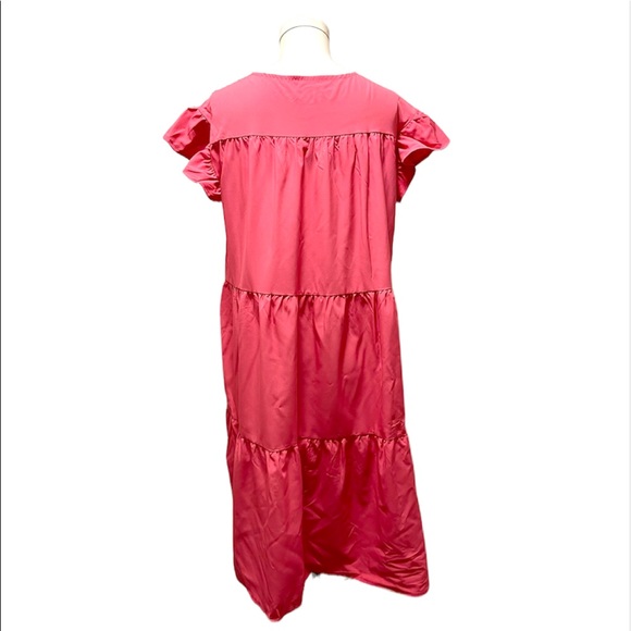 1 LEFT! 🎉HP! ❤️ Barbie Pink Loose Flutter Sleeve Dress - Picture 7 of 9